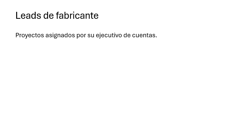 LEADS DE FABRICANTE
