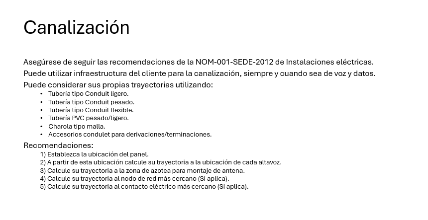 CANALIZACION