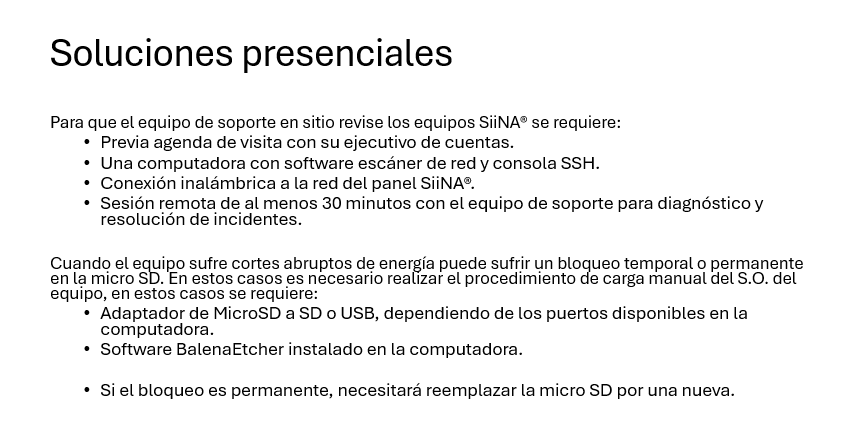 SOLUCIONES PRESENCIALES